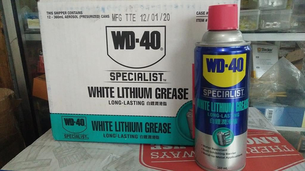 WD 40 White Lithium Grease WD40 Pelumas Gemuk Putih Original 360ml