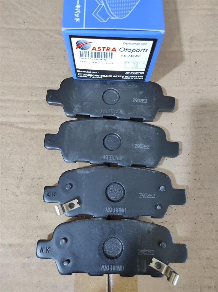 Kampas Rem Belakang Brake Pad Nissan Xtrail 07-14 Akebono AN-745WK