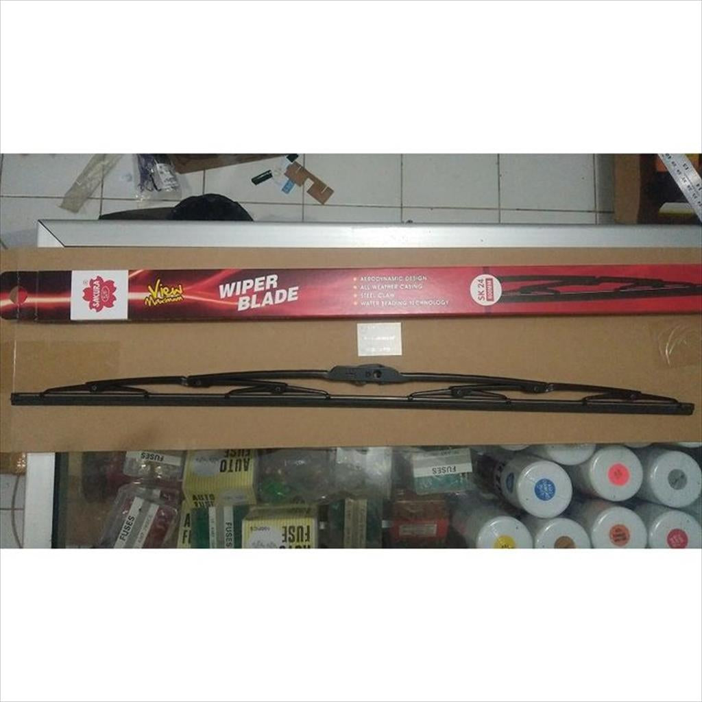 Wiper Blade Karet Kaca Mobil Besi 24" 24 Inch 600mm Sakura Max View