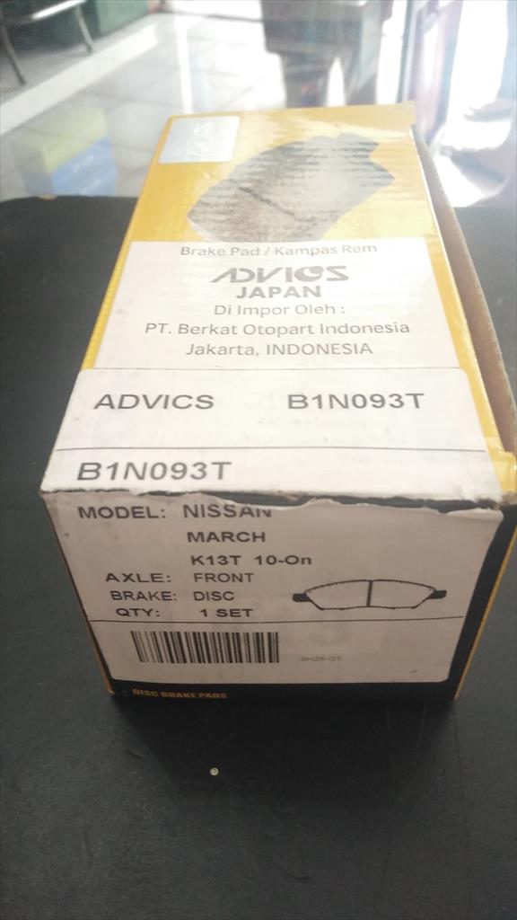 Kampas Rem Depan Brake Pad Nissan Grand Livina Advics Aisin B1N093T