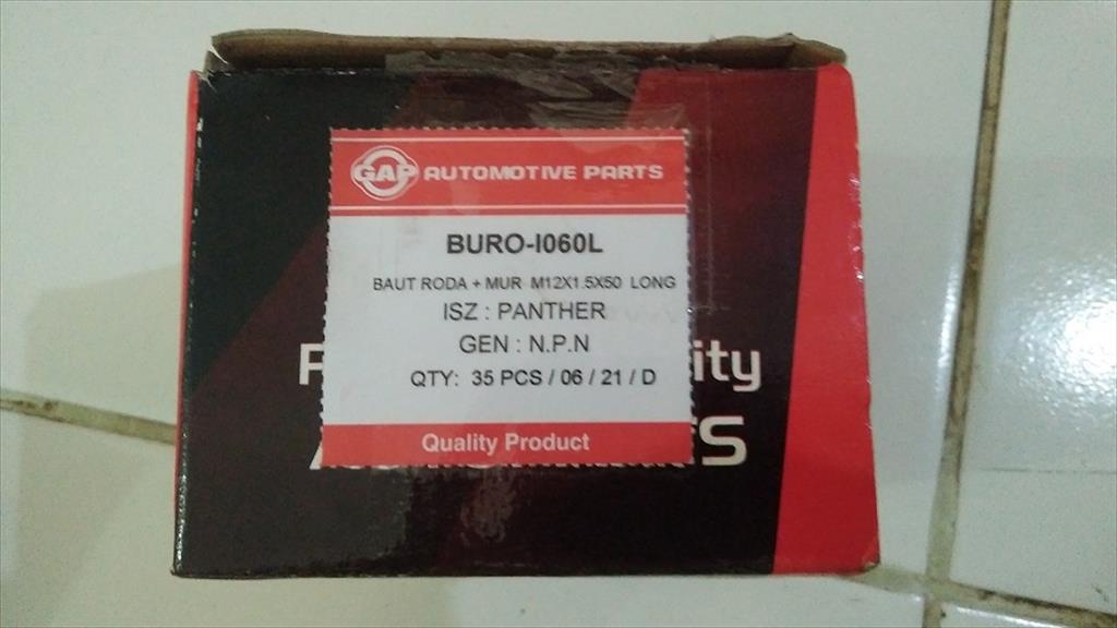 Baut Roda Mur Isuzu Panther Panjang 5 cm GAP M12 x 1.5 x 50