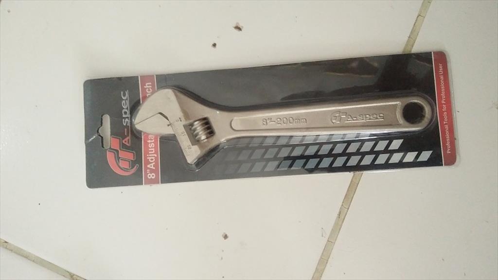 Kunci Inggris Adjustable Wrench 8" 200mm Original A-Spec