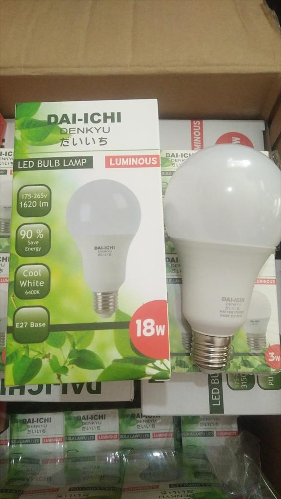 Bohlam Lampu LED Kamar Ruangan Dai-Ichi Denkyu 18W 220V 18 Watt A80