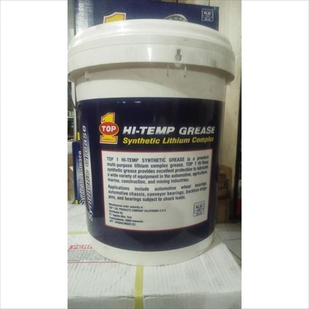 Minyak Gemuk Stempet Top 1 One Hi Temp Grease Biru 1 Pail 15.91 kg