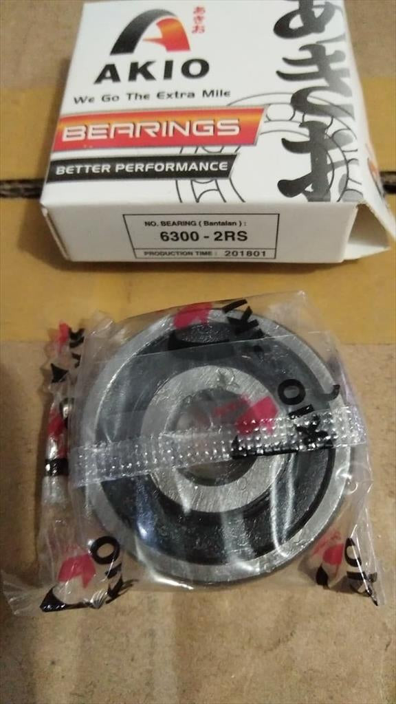 Ball Bearing Laher Polos 6300-2RS Tutup Karet